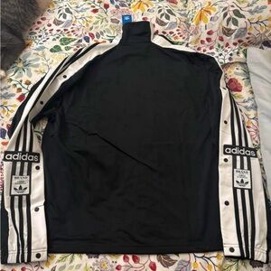 Adidas Men's Black and White Windbreaker